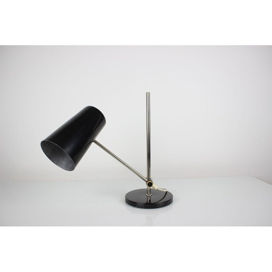 Image 1 of Lampe de table noire du milieu du siècle, Allemagne 1970