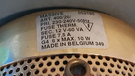 Image 1 of Appliques Modernistes du Milieu du Siècle en Miroir, Verre et Or par Massive