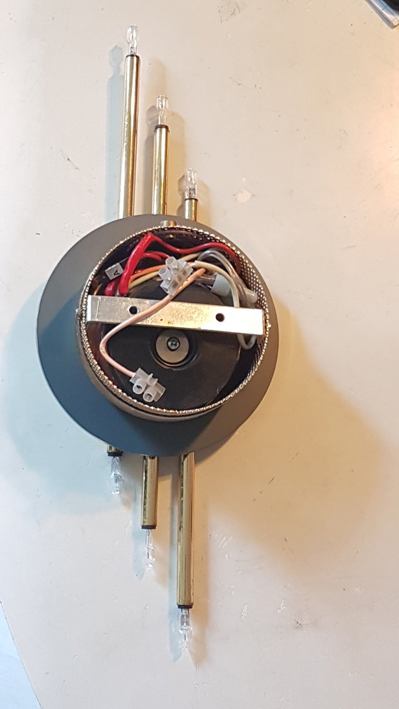 Image 1 of Appliques Modernistes du Milieu du Siècle en Miroir, Verre et Or par Massive