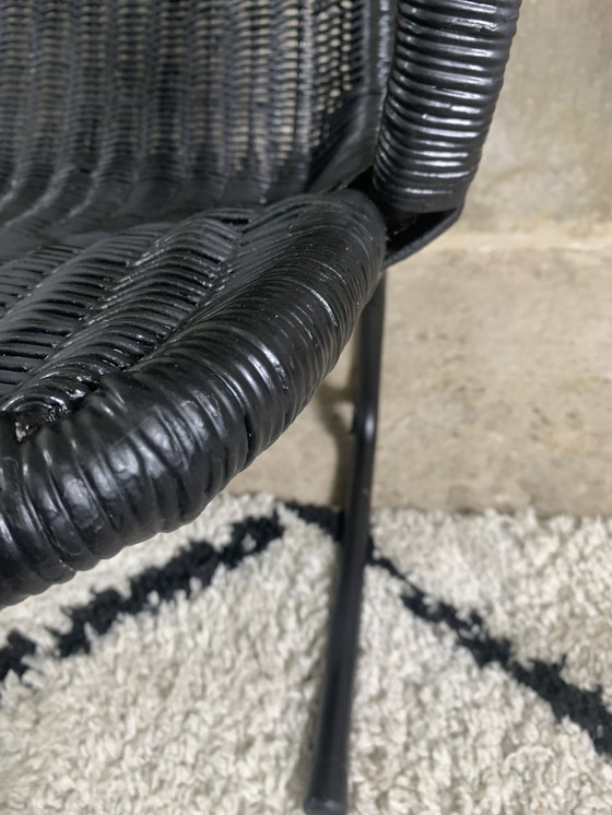 Image 1 of Chaise longue en rotin modèle 514 C par Dirk Van Sliedregt pour Gebroeders Jonkers Noordwolde, 1960's