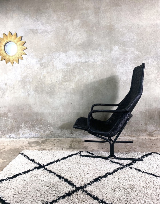Image 1 of Chaise longue en rotin modèle 514 C par Dirk Van Sliedregt pour Gebroeders Jonkers Noordwolde, 1960's