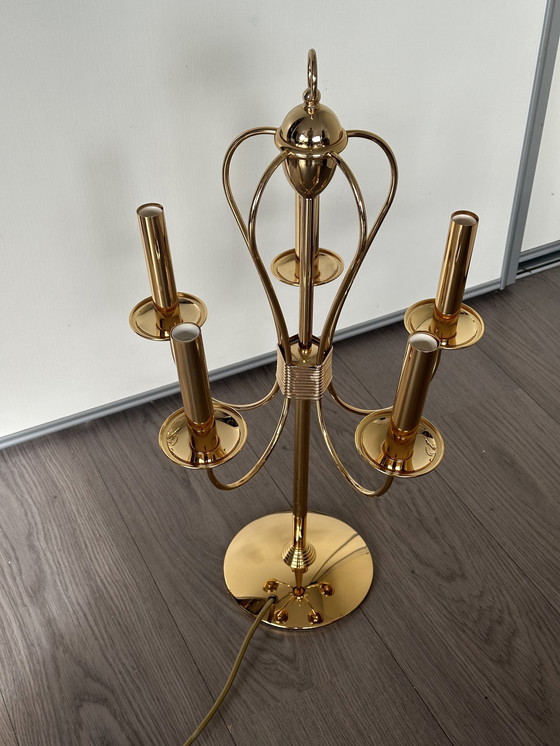 Image 1 of Lampe chandelier Regency Style Vintage Brass 1960s Table Lamp Italy