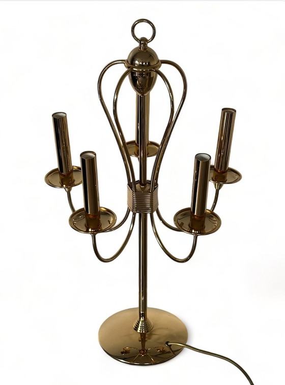 Image 1 of Lampe chandelier Regency Style Vintage Brass 1960s Table Lamp Italy