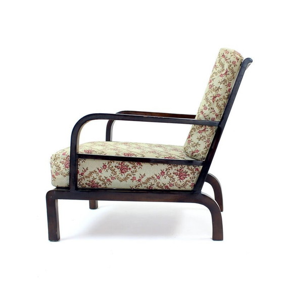 Image 1 of Fauteuil vintage en bois, Tchécoslovaquie années 1940