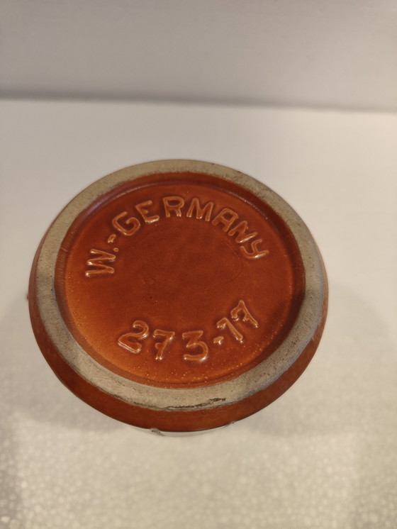 Image 1 of W. Allemagne Vase en céramique orange-brun par Bay-Keramik, 1970