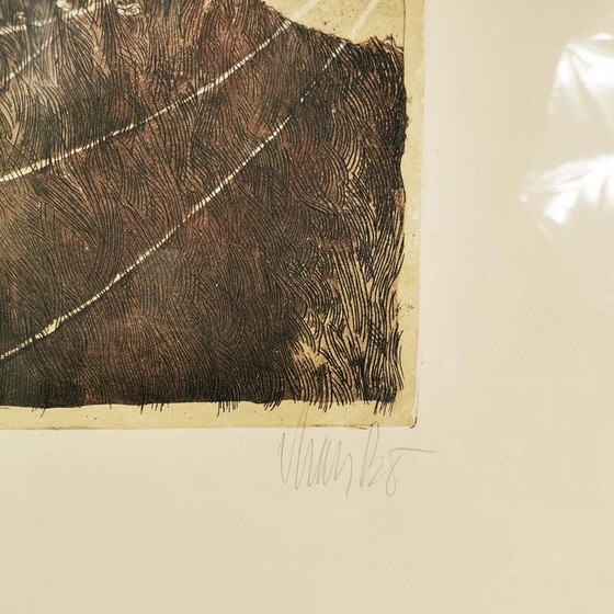 Image 1 of Peinture vintage sur cadre en bois de Lars Bo, Danemark 1960