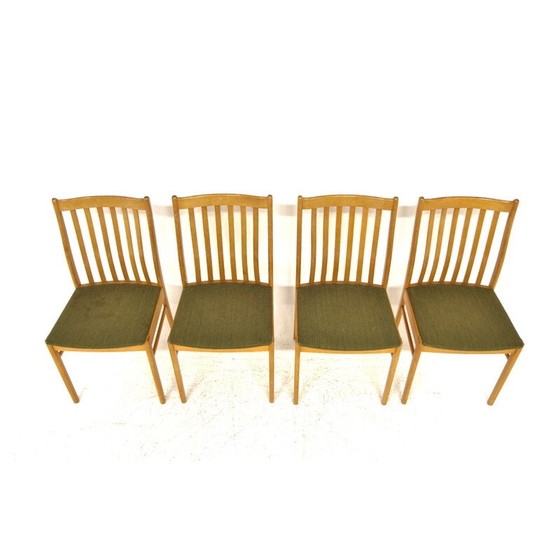 Image 1 of Ensemble de 4 chaises vintage en bois de chêne, Suède 1960