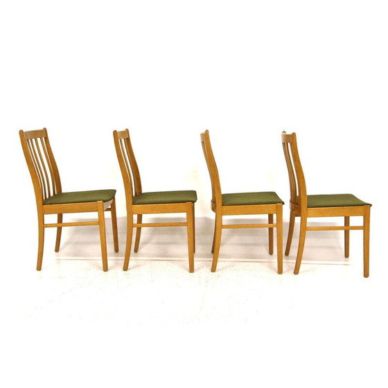 Image 1 of Ensemble de 4 chaises vintage en bois de chêne, Suède 1960