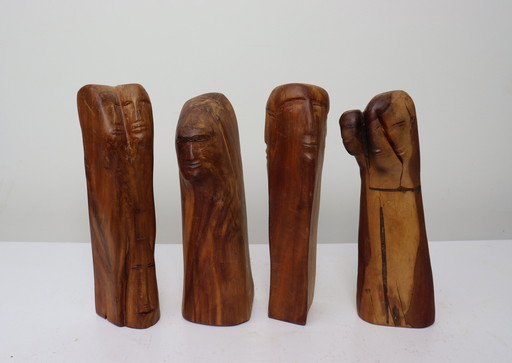 Secrets de l'âme, sculptures en bois