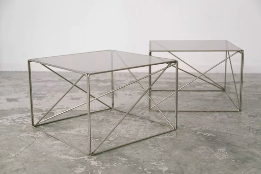 Tables D’Appoint Isocèle Par Max Sauze, Années 70.