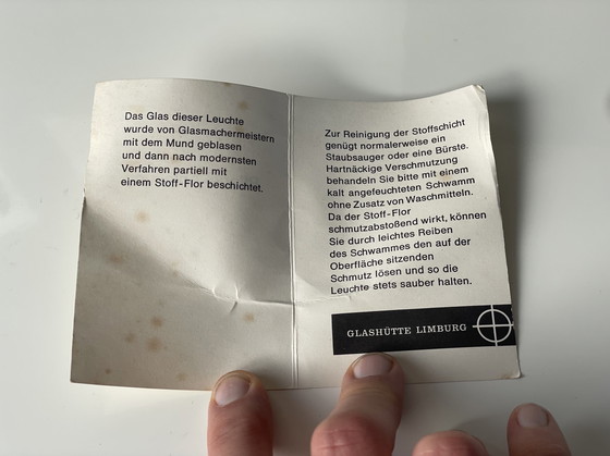 Image 1 of Lampe de table vintage Glashütte Limburg 6018 Mushroom