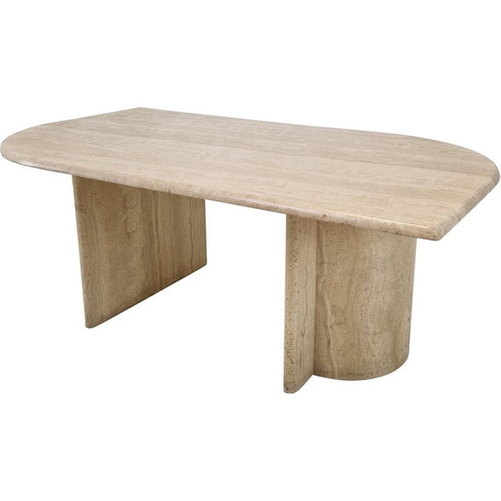 Image 1 of Table basse vintage en travertin, Italie 1980