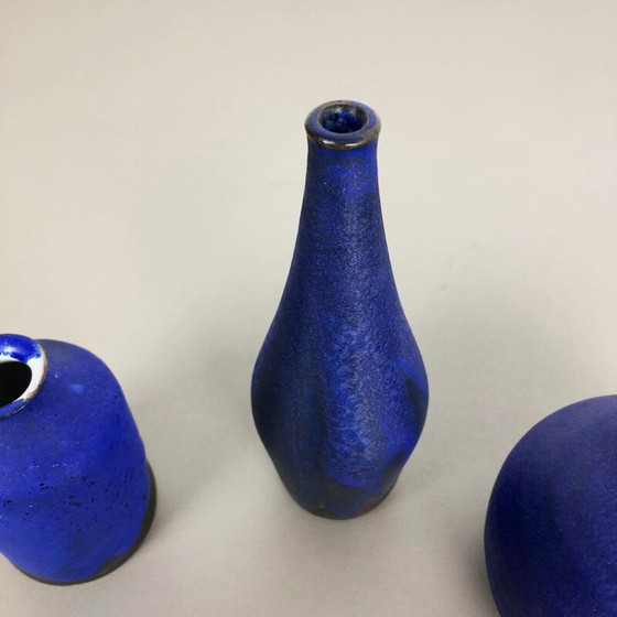 Image 1 of Ensemble de 3 vases d'atelier en céramique vintage par Gerhard Liebenthron, Allemagne 1960