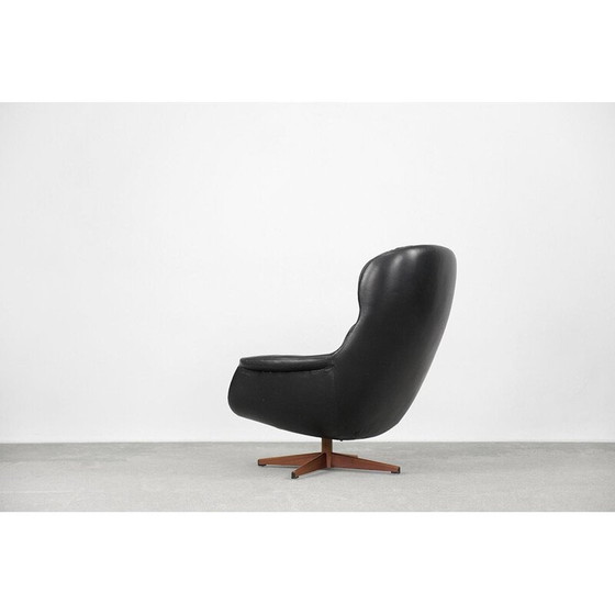 Image 1 of Fauteuil pivotant en cuir vintage Selig Imperial, Suède 1970