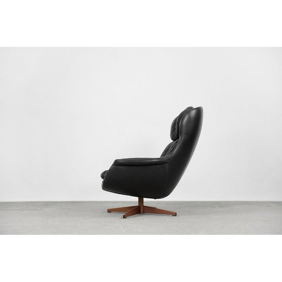 Image 1 of Fauteuil pivotant en cuir vintage Selig Imperial, Suède 1970