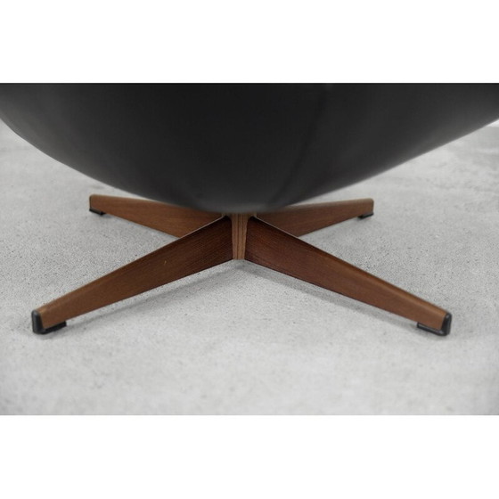 Image 1 of Fauteuil pivotant en cuir vintage Selig Imperial, Suède 1970