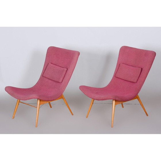 Image 1 of Paire de fauteuils du milieu du siècle par Miroslav Navratil, Tchécoslovaquie années 1950