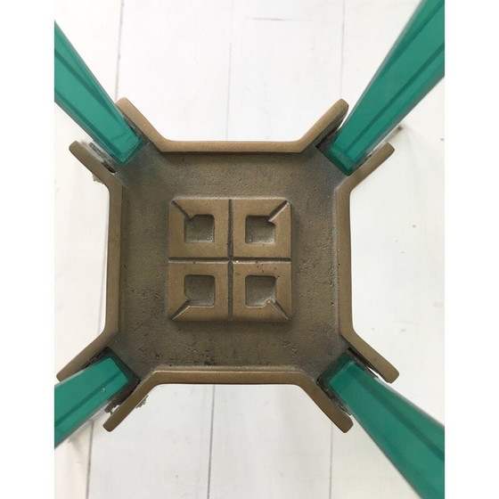 Image 1 of Table vintage en verre et laiton de Peter Ghyczy, 1970