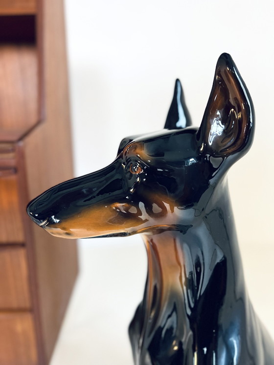 Image 1 of Doberman Pinscher, céramique italienne des années 60