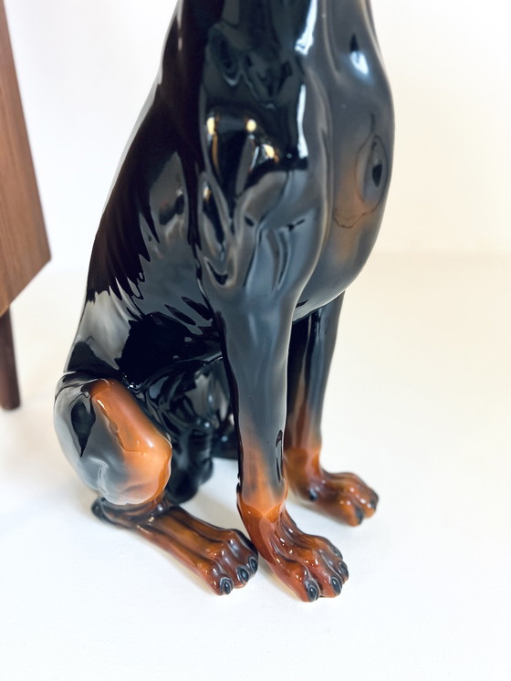 Image 1 of Doberman Pinscher, céramique italienne des années 60