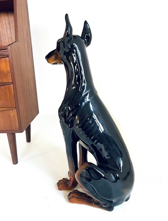 Image 1 of Doberman Pinscher, céramique italienne des années 60