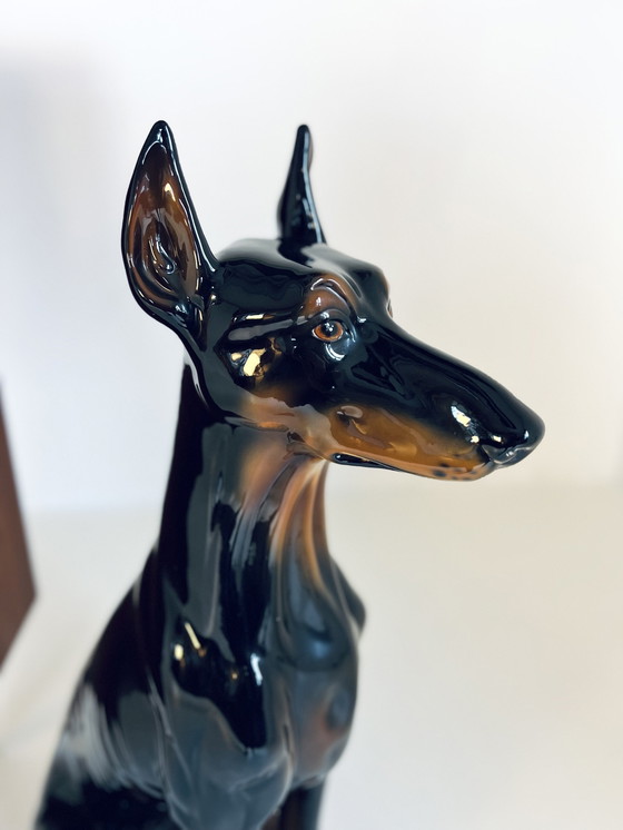 Image 1 of Doberman Pinscher, céramique italienne des années 60