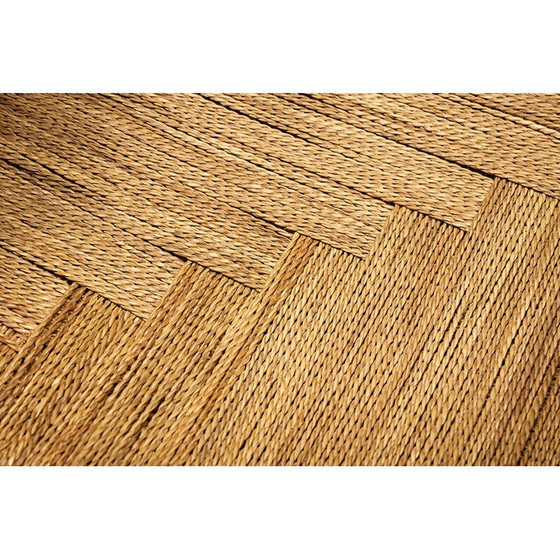 Image 1 of Fauteuil vintage en bois massif et corde, France 1930s