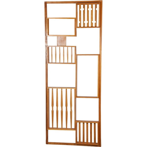 Rampe en bois vintage, République tchèque 1960