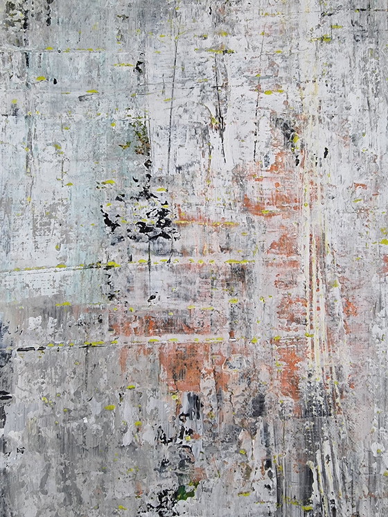 Image 1 of Frances Eckhardt - Peinture abstraite 80X80 cm + cadre No 202308-01