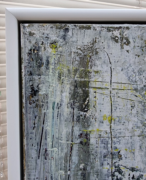 Image 1 of Frances Eckhardt - Peinture abstraite 80X80 cm + cadre No 202308-01