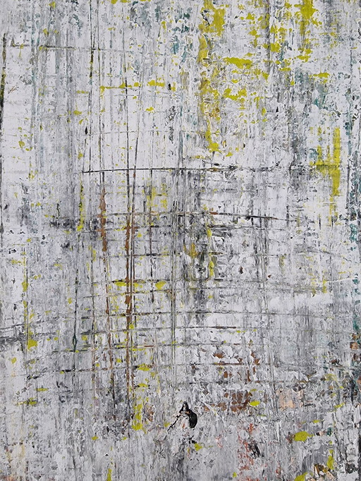 Frances Eckhardt - Peinture abstraite 80X80 cm + cadre No 202308-01