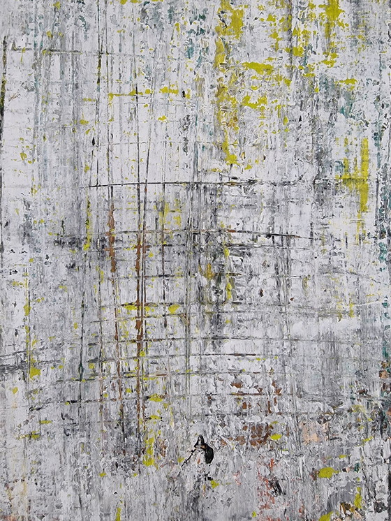 Image 1 of Frances Eckhardt - Peinture abstraite 80X80 cm + cadre No 202308-01