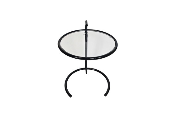 Image 1 of Table d'appoint design - Eileen Gray Style - Métal - Verre - 80s