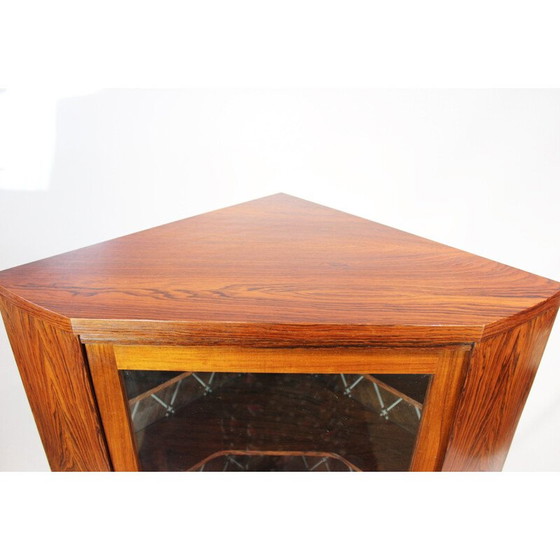 Image 1 of Meuble d'angle vintage avec meuble de bar en bois de rose, Danemark 1960