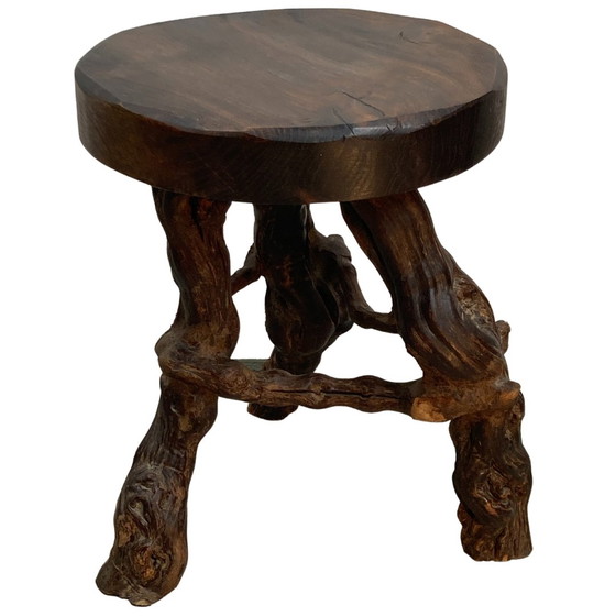 Image 1 of Tabouret en racine de vigne, France, années 1950