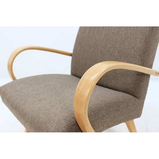 Image 1 of Ensemble de 2 fauteuils gris vintage par Jindřich Halabala