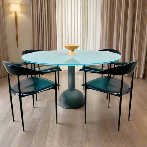 Table de salle à manger Poltrona Frau par Massimo et Lella Vignelli