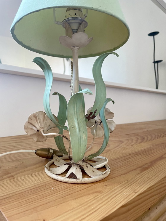 Image 1 of Lampe Vintage Design Italien - Fleurs Et Foliage