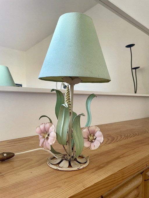 Lampe Vintage Design Italien - Fleurs Et Foliage