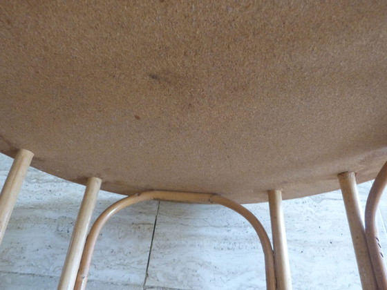 Image 1 of Vintage table basse guéridon rotin / formica