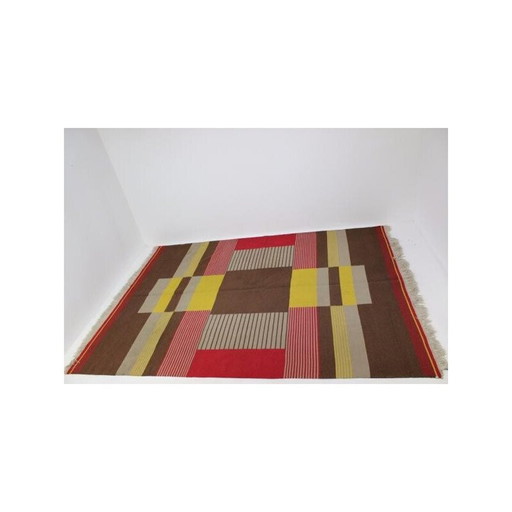 Tapis moderniste vintage d'Antonin Kybal, Tchécoslovaquie 1950