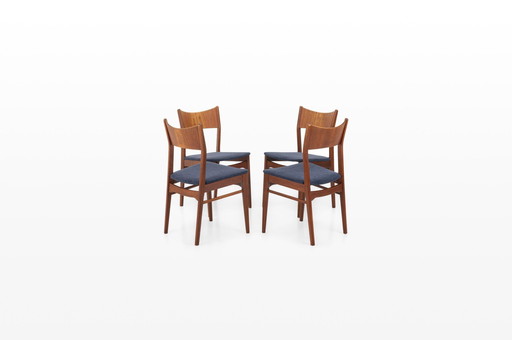 4x Chaises de salle à manger, Danemark, 1960S
