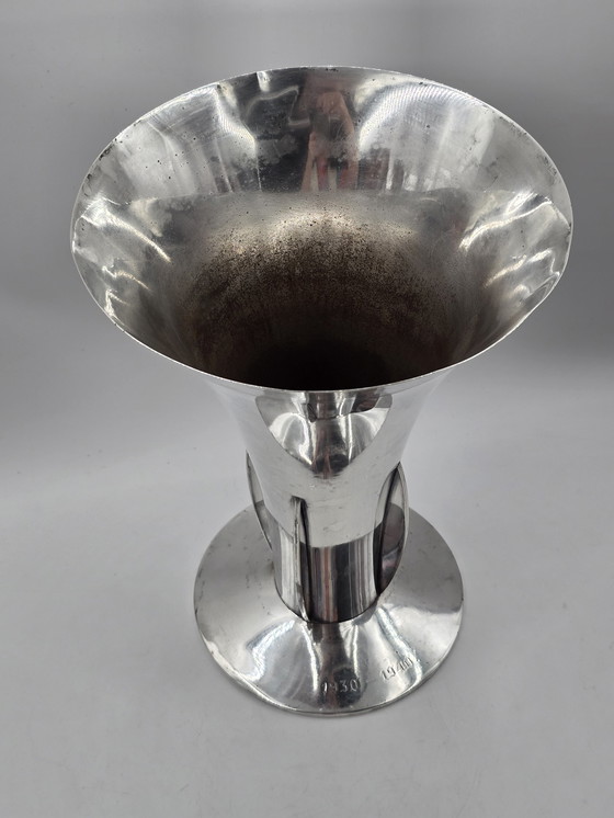 Image 1 of Rare grand vase Wfm Art Deco, plaqué argent