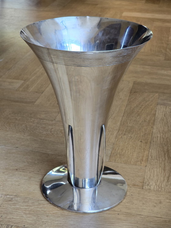 Image 1 of Rare grand vase Wfm Art Deco, plaqué argent