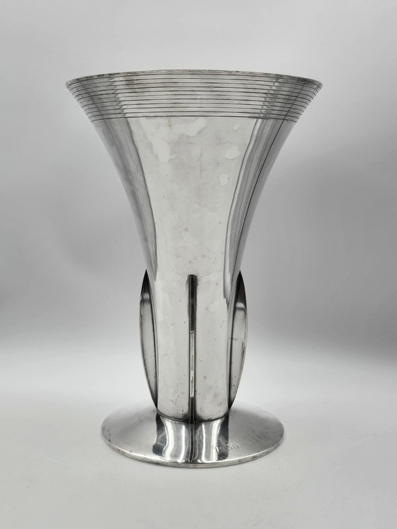 Image 1 of Rare grand vase Wfm Art Deco, plaqué argent