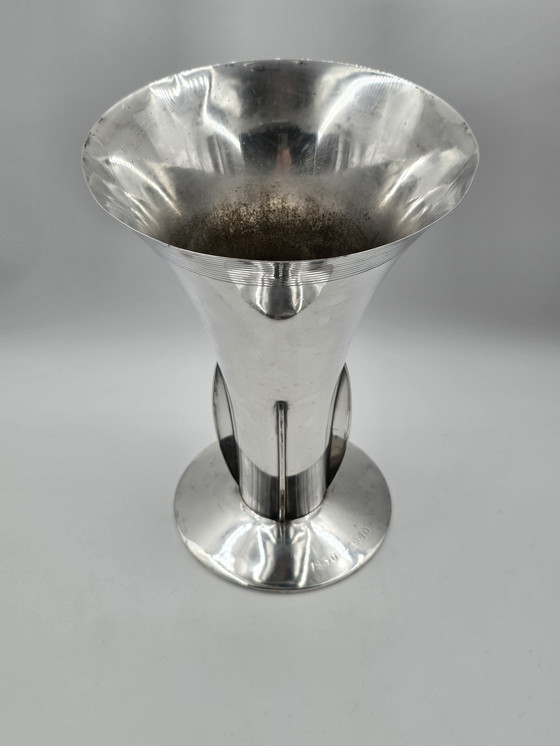 Image 1 of Rare grand vase Wfm Art Deco, plaqué argent