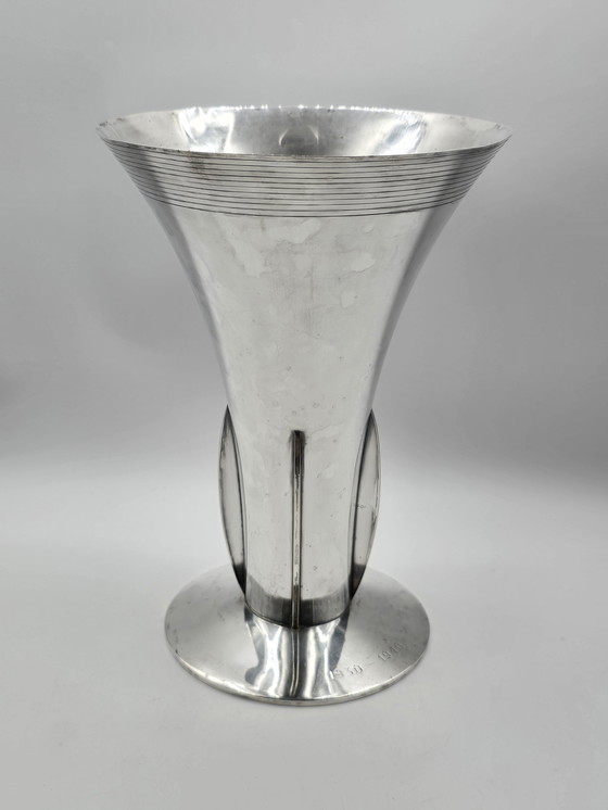 Image 1 of Rare grand vase Wfm Art Deco, plaqué argent