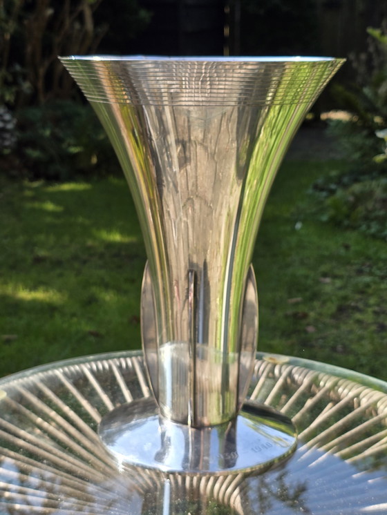 Image 1 of Rare grand vase Wfm Art Deco, plaqué argent