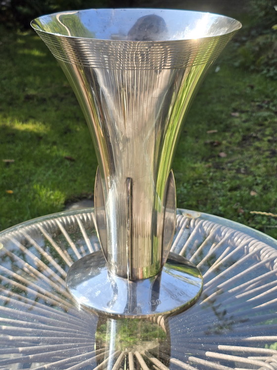 Image 1 of Rare grand vase Wfm Art Deco, plaqué argent