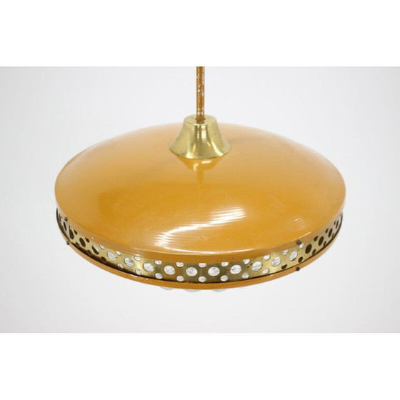 Image 1 of Lampe suspendue vintage en métal et verre pour l'Expo de Bruxelles, Tchécoslovaquie 1960